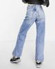 River Island Petite River Island Petite 90s straight cut slit hem jeans in light blue - 4