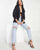 River Island Petite River Island Petite ruched sleeve blazer in black - 3