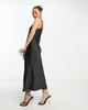 River Island Petite River Island Petite satin cowl neck midi dress in black - 3