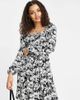 River Island Petite River Island Petite shirred detail mini dress in black floral - 1