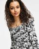 River Island Petite River Island Petite shirred detail mini dress in black floral - 4