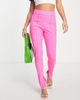 River Island Petite River Island Petite split hem legging pants in bright pink - 4