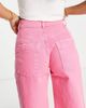 River Island Petite River Island Petite ultra flare jeans in bright pink - 2