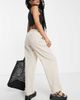 River Island Petite River Island Petite wide leg twill pants in cream-White - 2