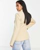 River Island Petite River Island Petite wrap over cinched blazer in beige - part of a set-Neutral - 3