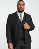 River Island Plus River Island Big & Tall skinny suit jacket in black - 1