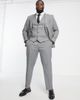 River Island Plus River Island Big & Tall skinny suit vest in gray - 3