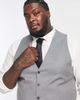 River Island Plus River Island Big & Tall skinny suit vest in gray - 4