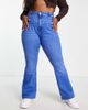 River Island Plus River Island Plus comfort flare jeans in bright blue - 4