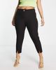 River Island Plus River Island Plus split hem cigarette pants in black - 3