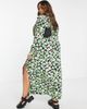 River Island Plus River Island Plus wrap front floral midaxi dress in green - 2