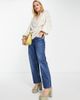 River Island River Island animal jacquard ruched wrap satin blouse in beige-Neutral - 3