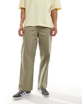 River Island River Island barrel worker pants in khaki-Green