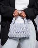 River Island River Island beaded faux pearl clutch purse in light blue - 1
