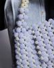 River Island River Island beaded faux pearl clutch purse in light blue - 3