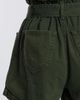 River Island River Island belted denim mom fit short in khaki-Green - 4