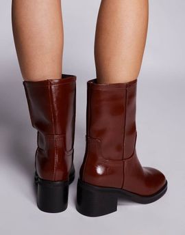River Island River Island block heel calf boots in brown
