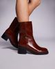 River Island River Island block heel calf boots in brown - 4