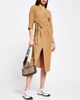 River Island River Island brushed cozy knit wrap midi dress in camel-Brown - 1