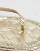 River Island River Island buckle detail thong heels in gold - 3