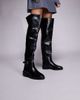 River Island River Island buckle over the knee boots in black - 1