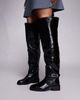 River Island River Island buckle over the knee boots in black - 4