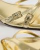 River Island River Island buckle trim low block heeled sandals in gold - 4