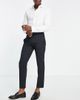 River Island River Island buffalo check smart pants in navy - 4