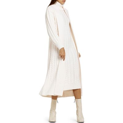 River Island River Island Cable Stitch Long Cardigan