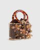 River Island River Island cage bag with floral detail in dark brown - 2