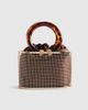 River Island River Island cage bag with floral detail in dark brown - 4