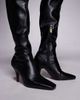 River Island River Island chisel toe thigh high boots in black - 2