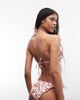 River Island River Island coral print bikini bottoms in cream-White - 4