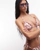 River Island River Island coral print bikini top in cream-White - 3