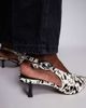 River Island River Island cow print slingback pumps in dark brown - 2