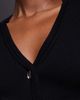 River Island River Island curved hem detail cardigan in black - 4