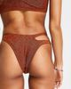 River Island River Island cut out high leg bikini bottoms in rust-Copper - 2