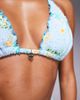 River Island River Island delicate floral bikini top in blue - 4
