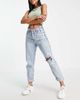 River Island River Island distressed mom jeans in light blue - 2