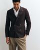 River Island River Island double breasted linen blend suit jacket in brown - 2