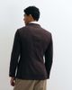 River Island River Island double breasted linen blend suit jacket in brown - 4