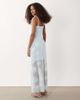 River Island River Island embroidered shell maxi dress in light blue - 4