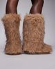 River Island River Island faux fur boots in light brown - 3