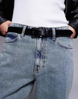 River Island River Island faux leather basic belt in black