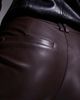 River Island River Island faux leather crop pants in dark brown - 3