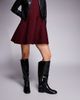 River Island River Island faux leather riding knee high boots in black - 4