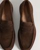 River Island River Island faux suede penny loafers in brown - 3