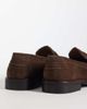 River Island River Island faux suede penny loafers in brown - 4
