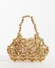 River Island River Island flower pearl beaded grab bag in gold - 1