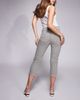 River Island River Island gingham denim capri pants in black - 3